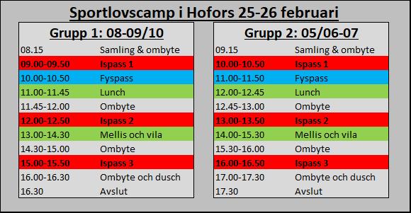 Sportlovscamp, 25-26 feb 2019, Hofors - Bild 2